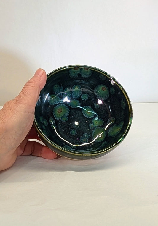 Ciotola in gres smaltata verde