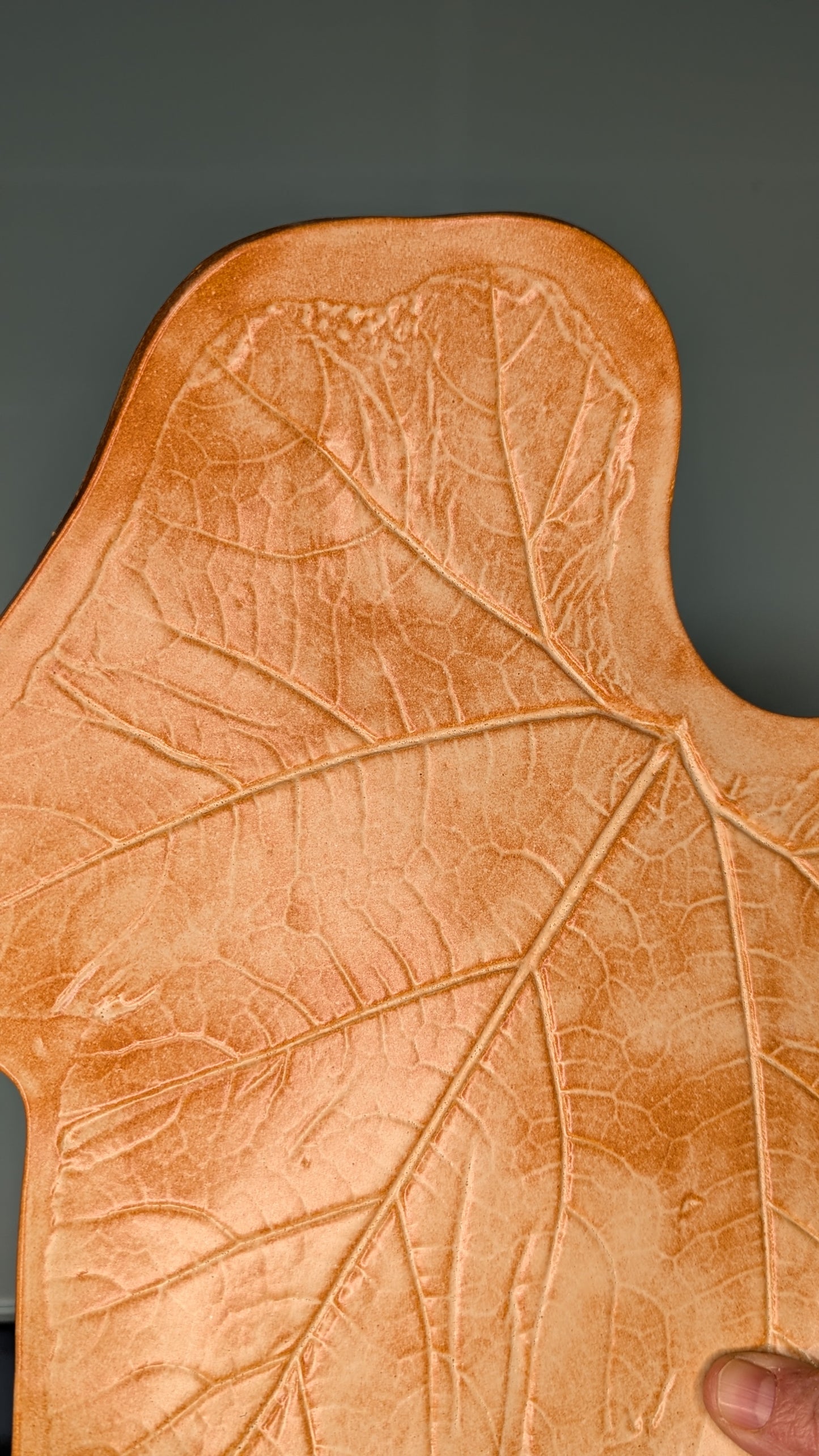 Piatto da portata in ceramica smaltata, colore autunno