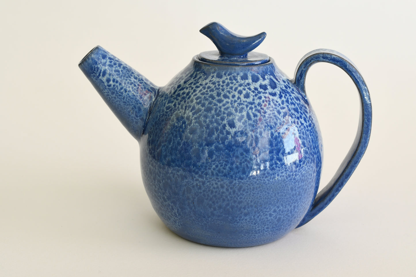 Servizio da tè in ceramica smaltata blu