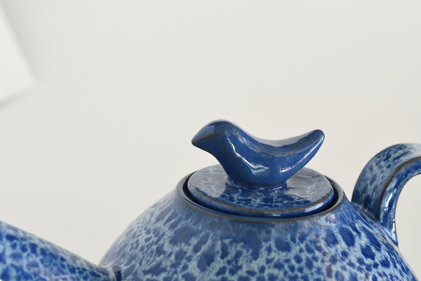 Servizio da tè in ceramica smaltata blu
