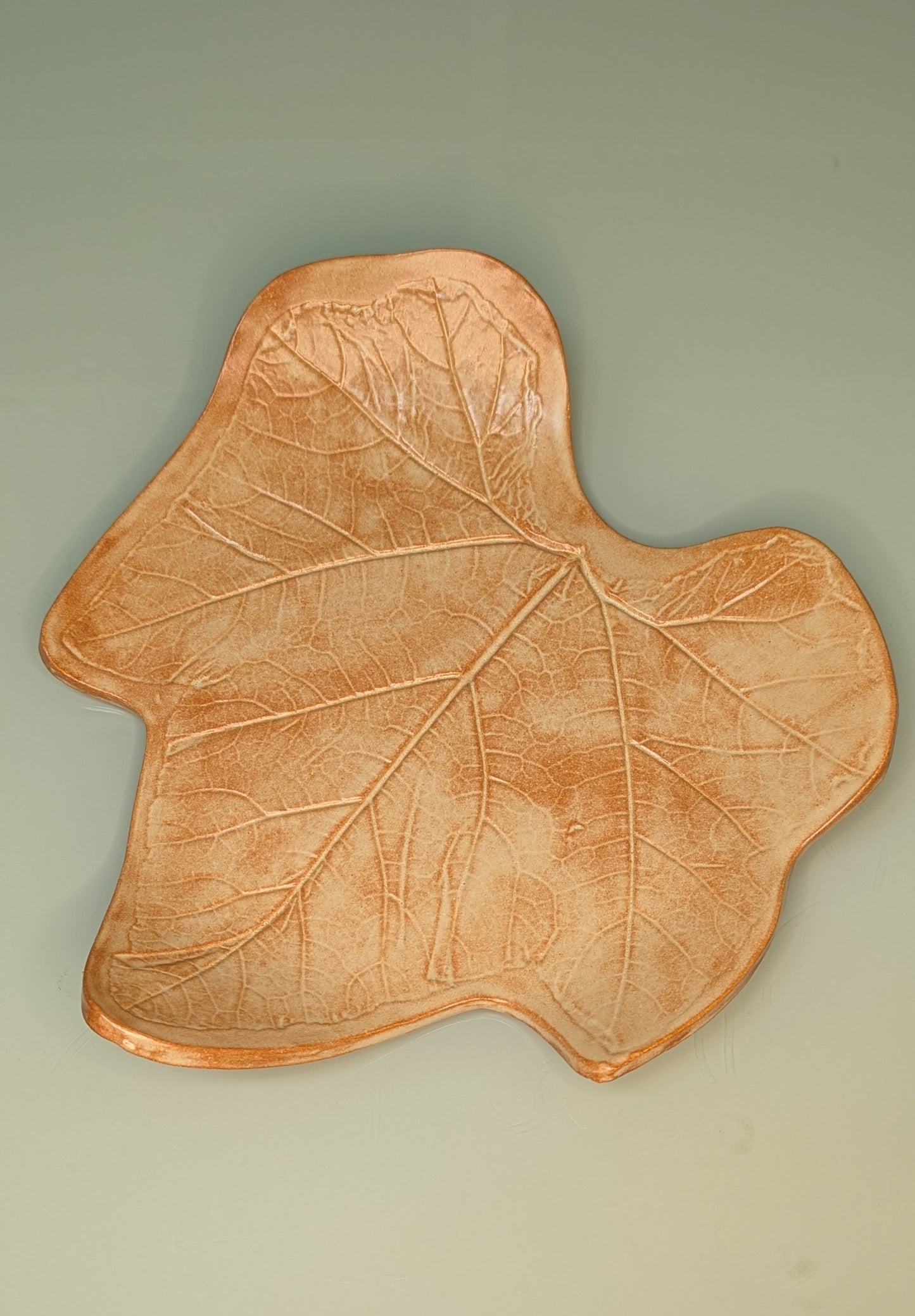 Piatto da portata in ceramica smaltata, colore autunno