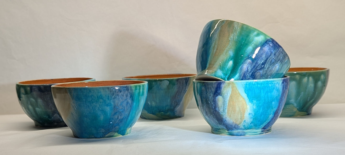 Servizio macedonia per 6 colore del mare