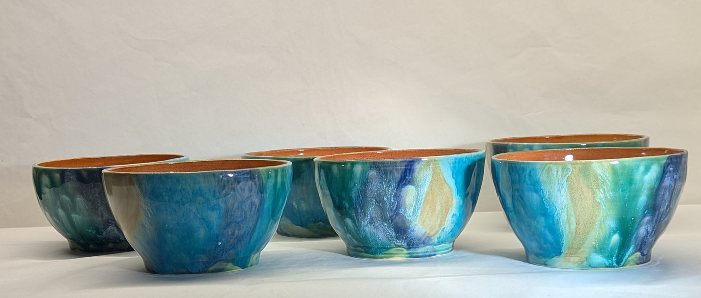 Servizio macedonia per 6 colore del mare